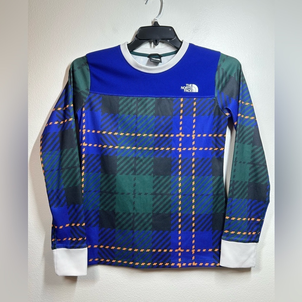 The North Face Women's Flash Dry Base Layer Plaid Waffle Shirt‎ Top Size Small